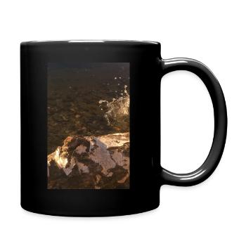 Nature, water drops - Full Colour Mug - black - Right