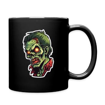 Cartoon zombie - Full Colour Mug - black - Right
