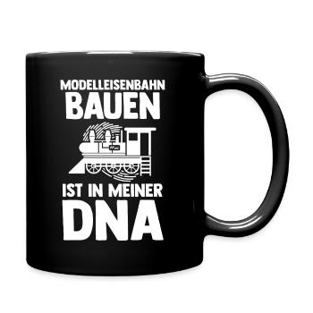 Eisenbahn Dampflok Eisenbahner Modelleisenbahn Zug - Tasse einfarbig - Schwarz - Rechts