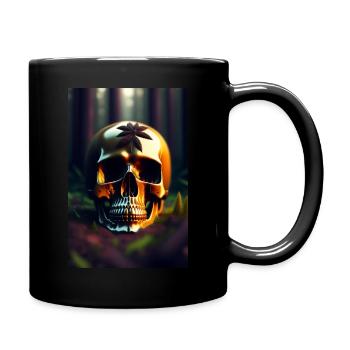 Crâne de mauvaises herbes - Mug uni - noir - Droite