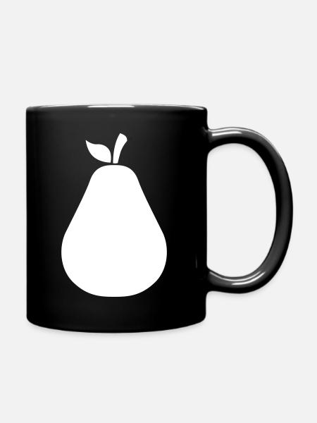 Birne - Tasse einfarbig - Schwarz