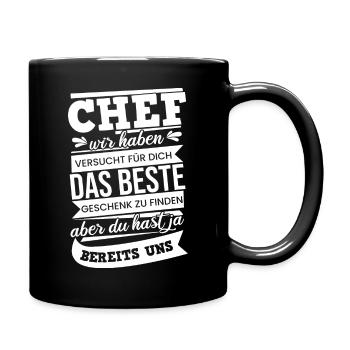 Bester Chef Der Welt Arbeitgeber Arbeit Geschenk B - Tasse einfarbig - Schwarz - Rechts
