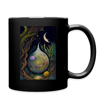 in a garden by aaron ho - Tasse einfarbig - Schwarz - Rechts
