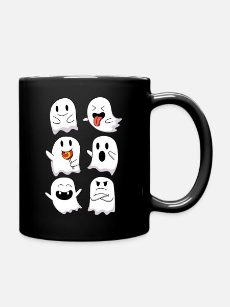 Geister Geisterstunde Spuken Halloween Gespenster - Tasse einfarbig - Schwarz
