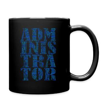 Administrateur Admin IT Ordinateur EDP - Mug uni - noir - Droite