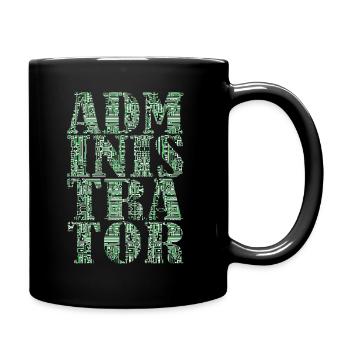 Administrator Admin IT EDP Computer PC Network - Full Colour Mug - black - Right