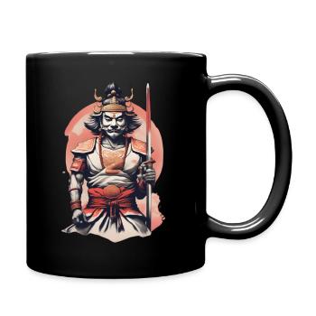 Samuraj art warrior - Full Colour Mug - black - Right