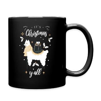 Its Christmas yall - Weihnachtsdesign - Tasse einfarbig - Schwarz - Rechts