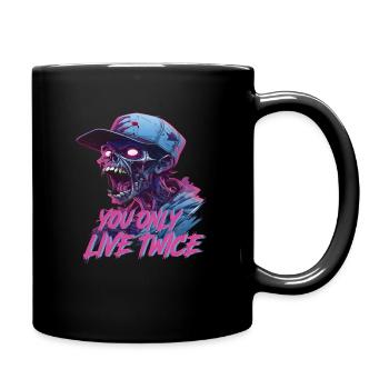 Undead Halloween Tees: Zombie Walking Undead Party - Full Colour Mug - black - Right