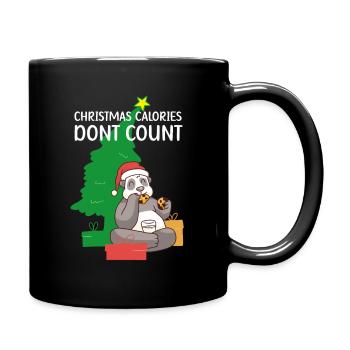 Christmas calories don't count, panda, christmas - Full Colour Mug - black - Right