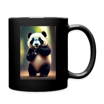 Un panda mignon - Mug uni - noir - Droite