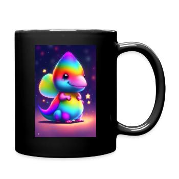 CUTE CARTOON dinosaure moelleux - Mug uni - noir - Droite
