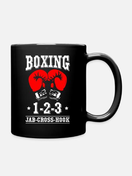 Boxing Jab Cross Hook - Tasse einfarbig - Schwarz