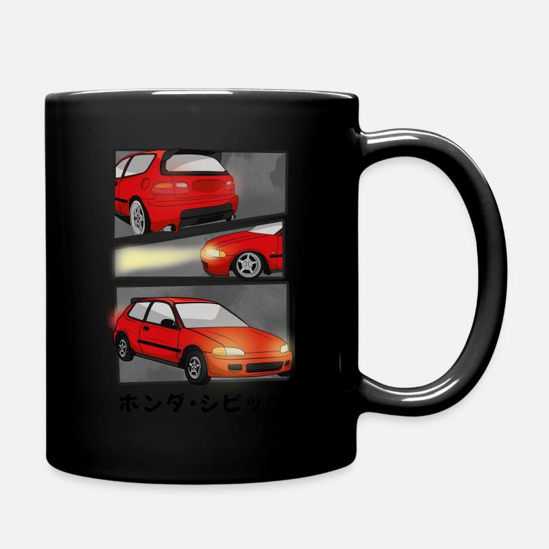 MAGMA RED CAR COMIC / HATCHBACK - Tasse einfarbig - Schwarz