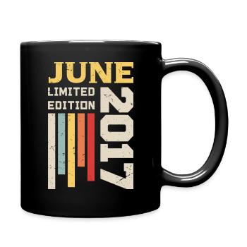 Juni 2017 - Geburtstagsgeschenk Juni 2017 Juni - Tasse einfarbig - Schwarz - Rechts