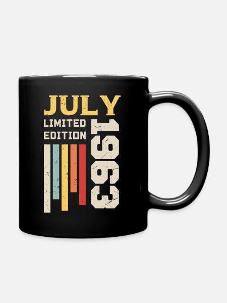Juli 1963 - Juli 1963 Geburtstagsgeschenk - Tasse einfarbig - Schwarz