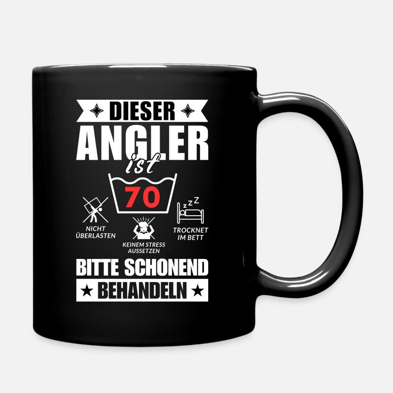 Dieser Angler ist 70. Schonend behandeln - Tasse einfarbig - Schwarz