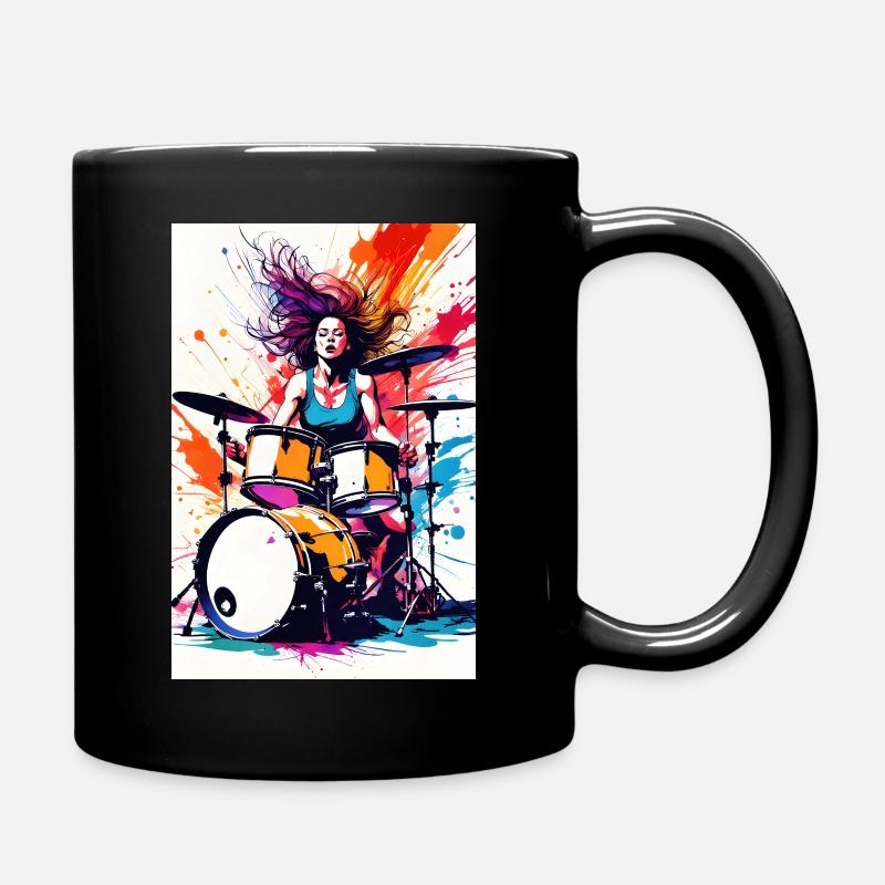 Female Drummer #1 - Mug uni - noir