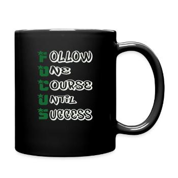 Focus qoutes - Full Colour Mug - black - Right