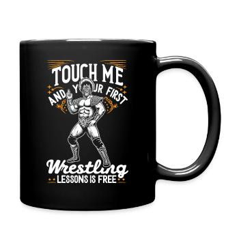 Pro Wrestler Motivation Tee - Tasse einfarbig - Schwarz - Rechts