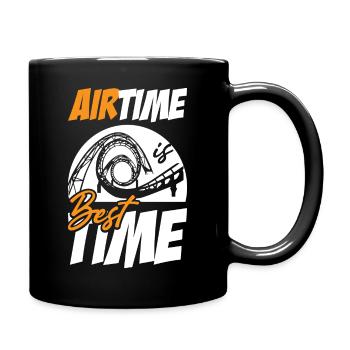 Airtime Is Best Time Roller Coaster - Tasse einfarbig - Schwarz - Rechts
