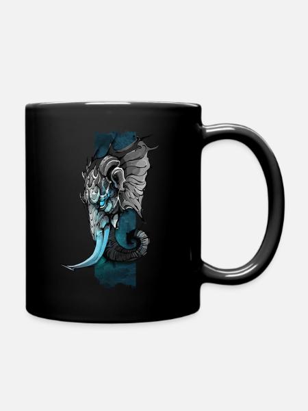 Elephant Majesty: Exploring the World of Majestic - Full Colour Mug - black