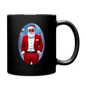 Gentleman Santa - Tasse einfarbig - Schwarz - Rechts