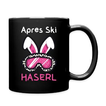 Apres Ski Haserl, Party für Ski Hasen - Tasse einfarbig - Schwarz - Rechts