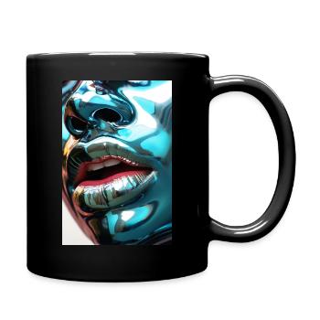 Metal Art - Kissing Wall - petrol - Full Colour Mug - black - Right