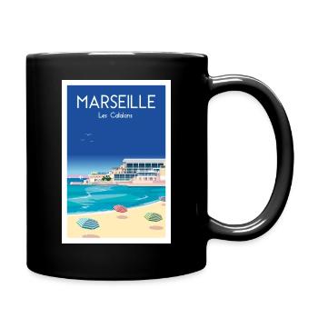 MARSEILLE LES CATALANS - Mug uni - noir - Droite