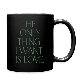 LOVE. One shirt, one word. - Full Colour Mug - black - Right