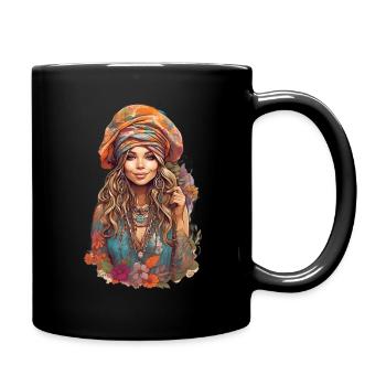 Hippie design - Mug uni - noir - Droite
