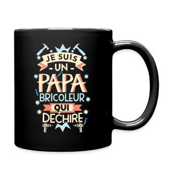 idee cadeau je suis un papa bricoleur qui déchire - Mug uni - noir - Droite