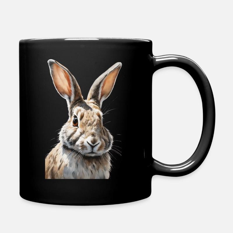 Hase - Tasse einfarbig - Schwarz