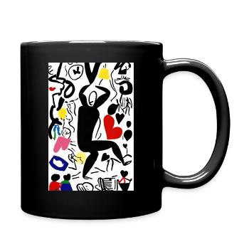 T-Shirt-Sweatshirt Danse d'Amour - Tasse einfarbig - Schwarz - Rechts