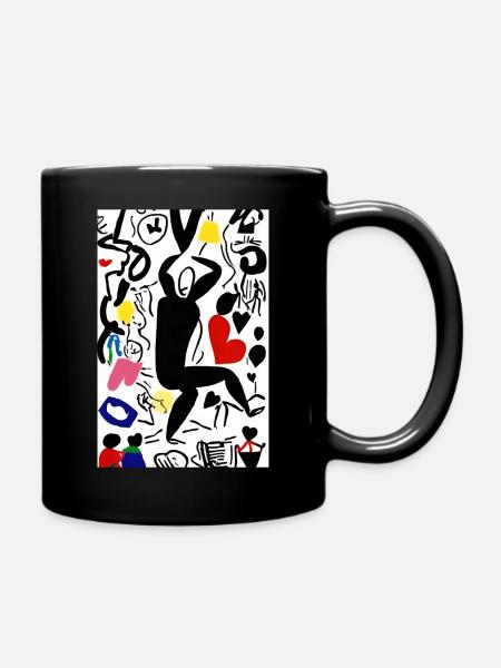 T-Shirt-Sweatshirt Danse d'Amour - Tasse einfarbig - Schwarz