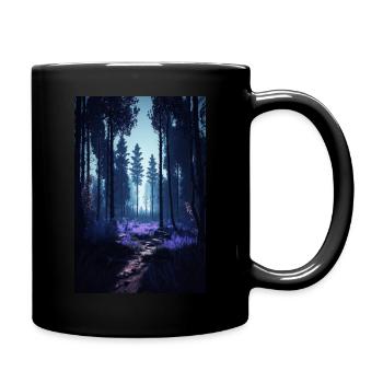 Lost in the depths of the forest - Full Colour Mug - black - Right