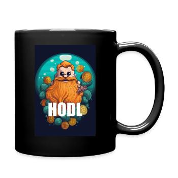 Conception de la blockchain Hodl Bitcoin Crypto - Mug uni - noir - Droite