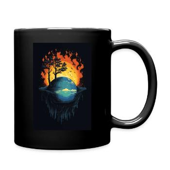 Conservation Doux Changement Climatique Conception Planète Terre - Mug uni - noir - Droite