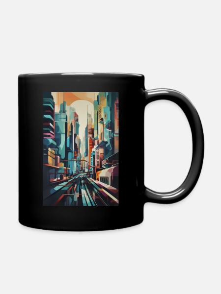 Peindre le paysage urbain - Mug uni - noir