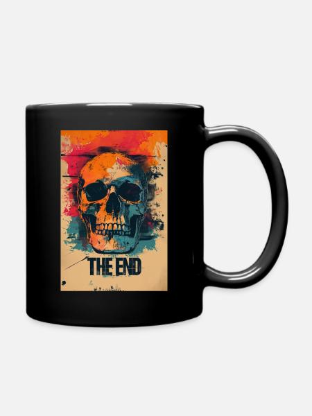 Final Skull Art - Full Colour Mug - black