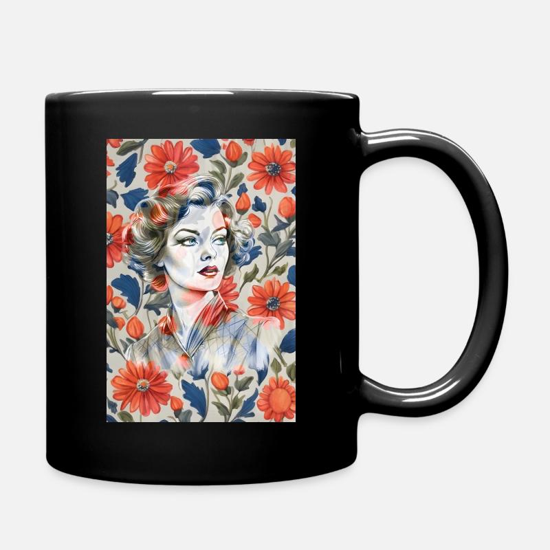 Vintage fleur1 - Mug uni - noir