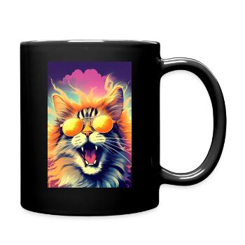 Chat fou - Mug uni - noir - Droite
