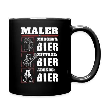 Mon quotidien de peintre - Mug uni - noir - Droite