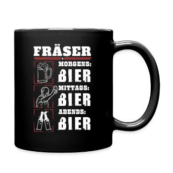 Mon quotidien de fraise - Mug uni - noir - Droite