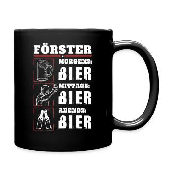Mon quotidien de forestier - Mug uni - noir - Droite