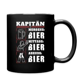 Mon quotidien de capitaine - Mug uni - noir - Droite