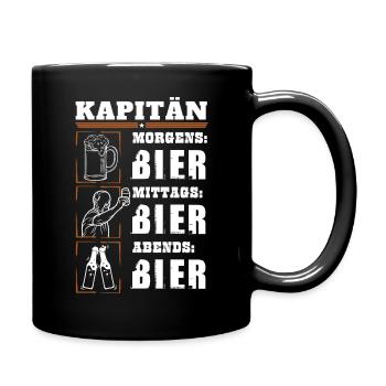 Mon quotidien de capitaine - Mug uni - noir - Droite