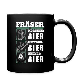 Mon quotidien de fraise - Mug uni - noir - Droite