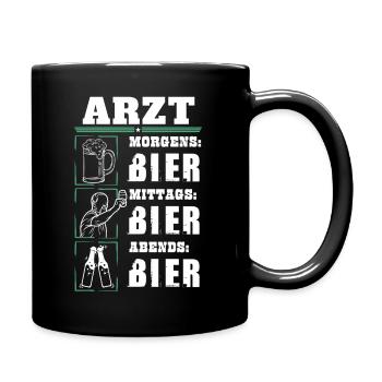 Mon quotidien de médecin - Mug uni - noir - Droite